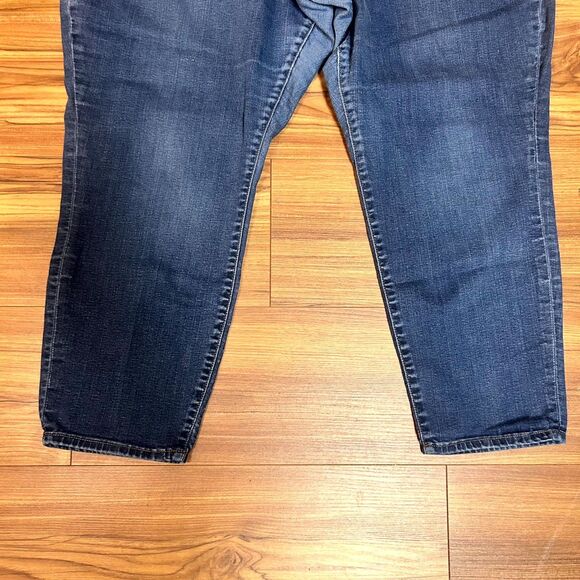 Ava & Viv Jeans Womens 26W Plus Blue Denim Dark Wash Skinny Leg Cropped Retro - Picture 5 of 9